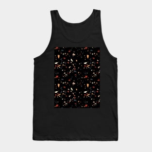 Terrazzo Pattern Black Tank Top